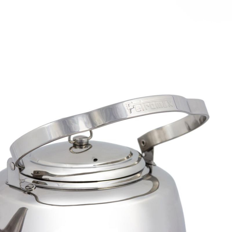 Petromax Stainless Steel Teakettle for Indoor/Outdoor Use Over an Open Campfire or in your Kitchen, Holds Up to 3.2 Qt