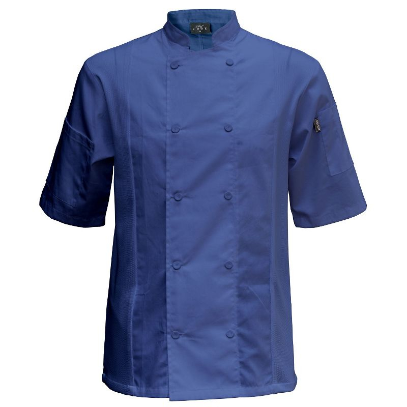 Chef Code Cool Breeze Side Vent Chef Coat, Short Sleeves White XS