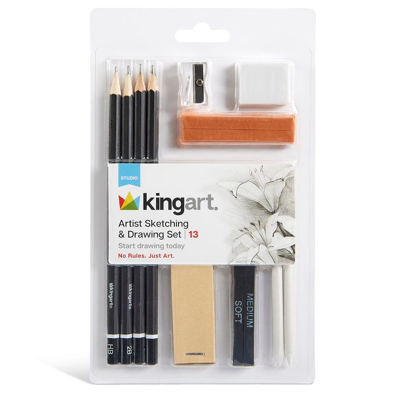 KINGART Sketch & Draw Set, 13 pc