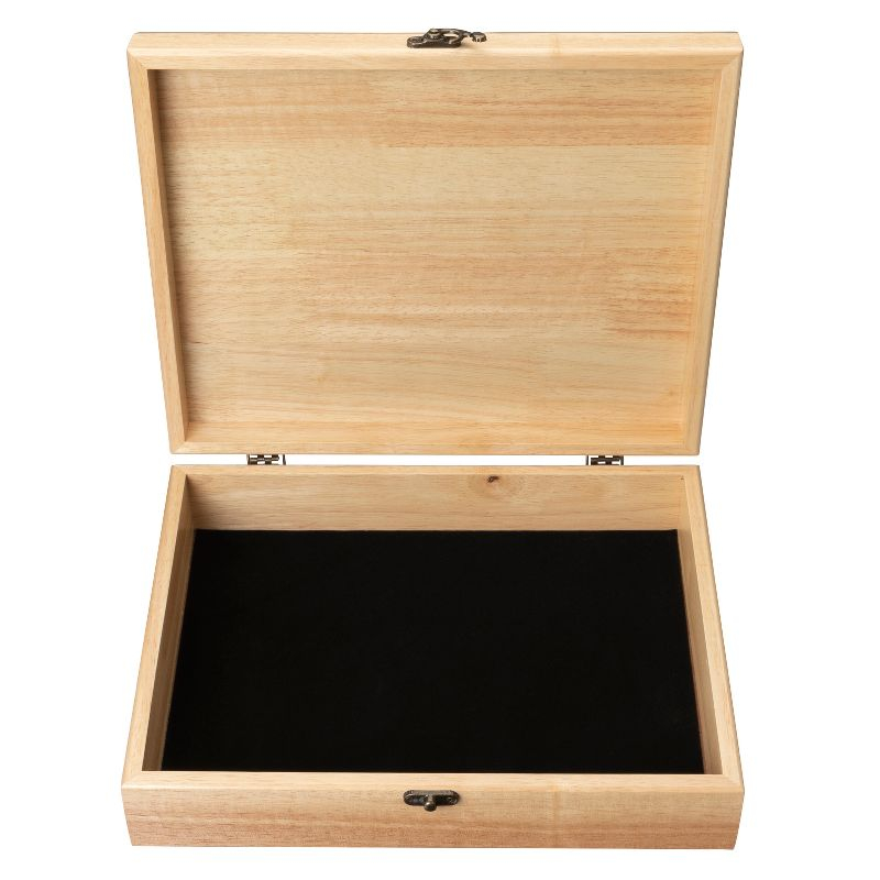 WE Games Wooden Keepsake Stash Box, Decorative Memory or Storage Box