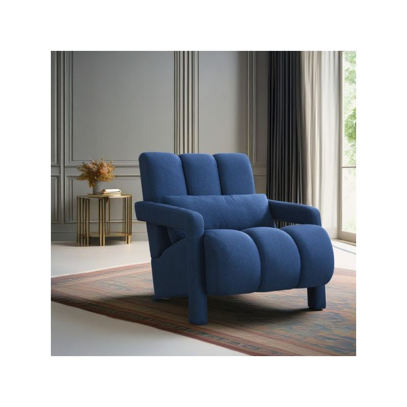 Christopher Knight Home  Smythe Modern 27.5" Upholstered Accent Chair, Navy Blue
