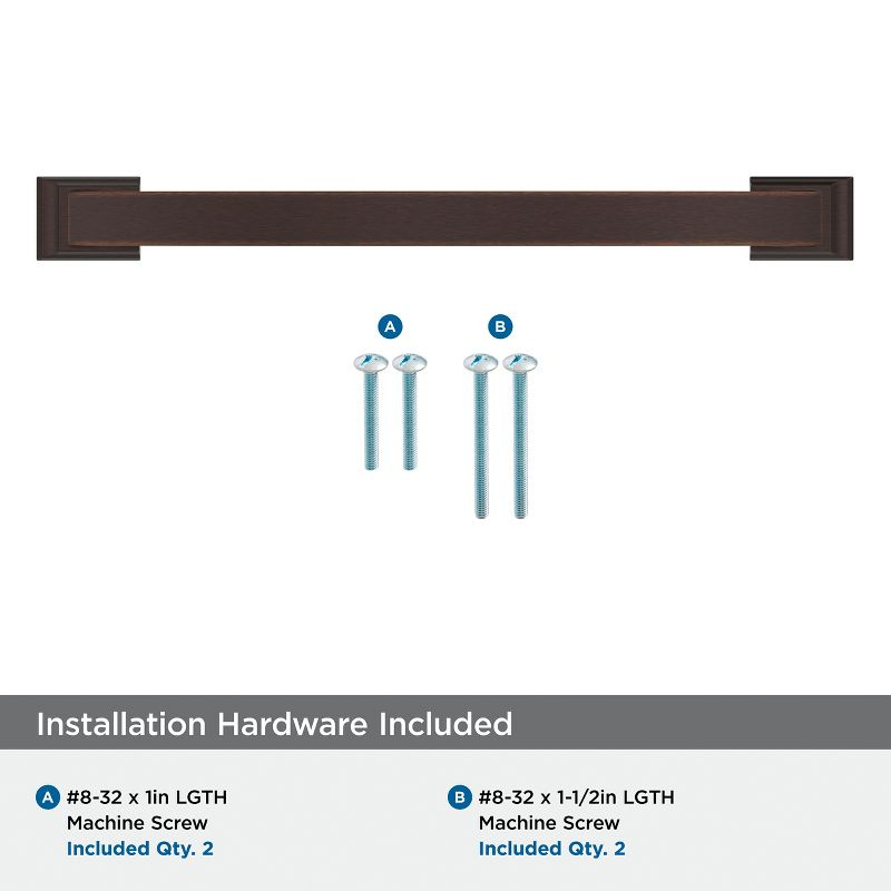 Amerock Candler 7-9/16 inch (192mm) Center-to-Center Oil-Rubbed Bronze Cabinet Pull