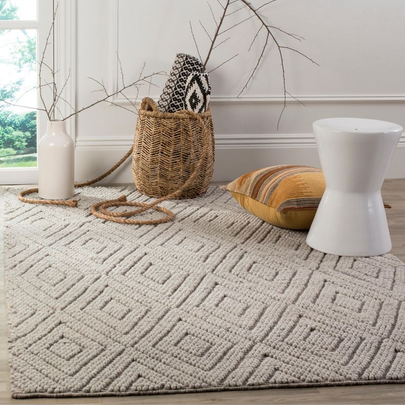 Natura NAT623 Hand Woven Area Rug - Silver - 8'9"x11'9" - Safavieh.
