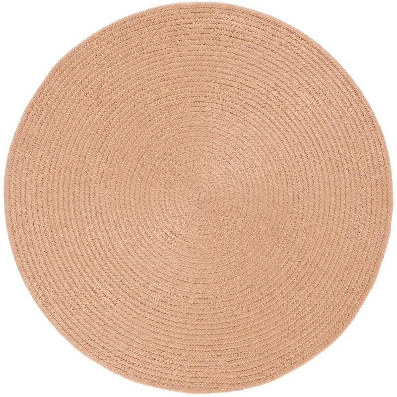 Braided BRD402 Hand Woven Area Rug - Tan - 7' round - Safavieh.