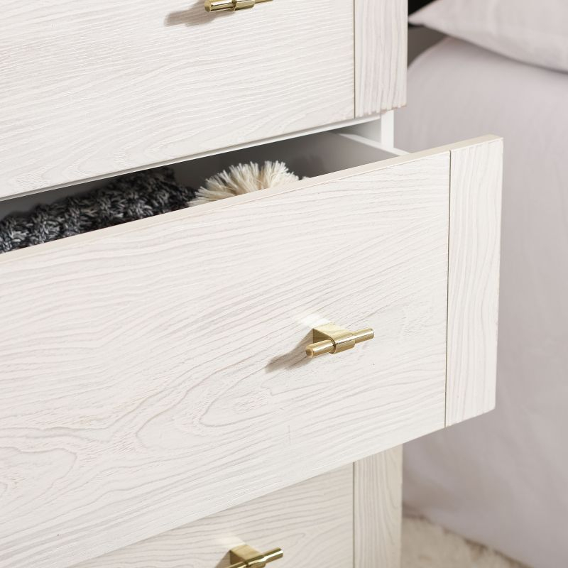 Genevieve 3 Drawer Dresser - White/White Washed - Safavieh