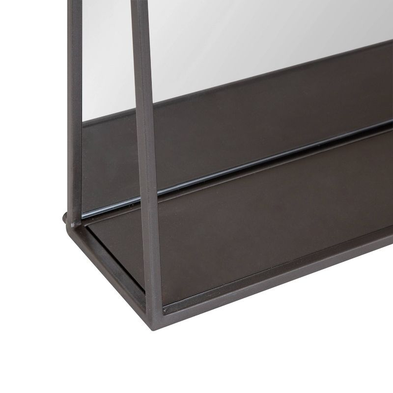 18" x 24" Lintz Metal Framed Wall Mirror with Shelf, Modern Decor - Kate & Laurel All Things Decor