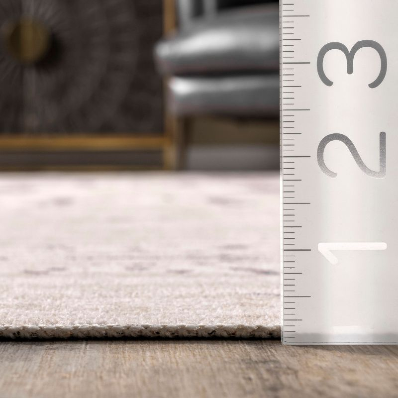 Nuloom Ariana Abstract 5x8 Machine Washable Indoor Area Rug for Living Room Bedroom Dining Room Kitchen, Grey/Beige