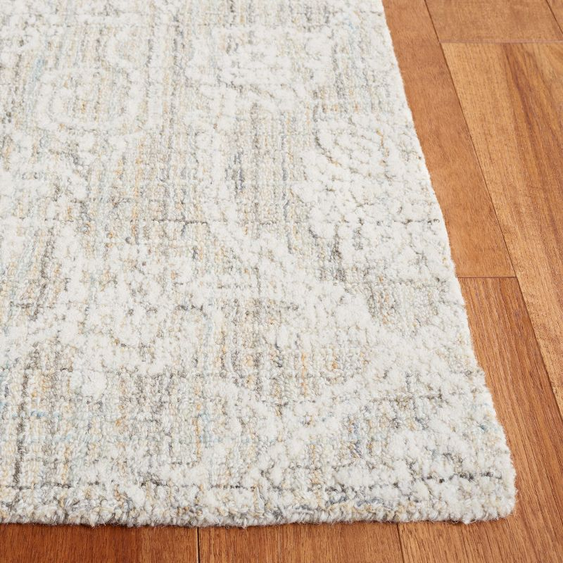 Ebony EBN111 Hand Tufted Area Rug - Grey/Ivory - 6'x6' - Safavieh.