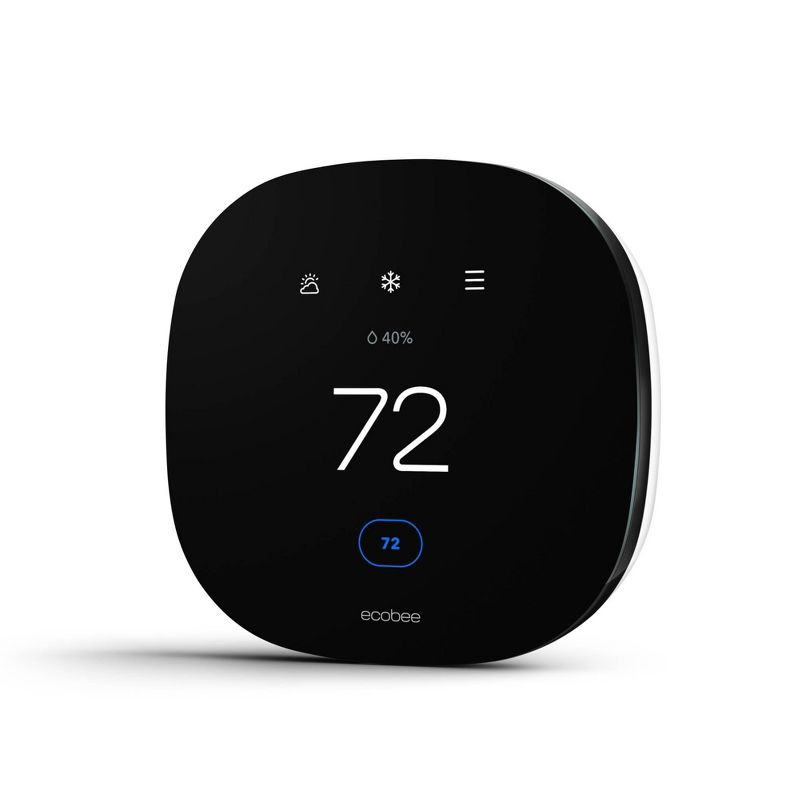 ecobee 3 Lite Smart Thermostat: Energy Star Certified, 3-Year Warranty, 4" x 4" x 0.8", Plastic, 1.23 lbs