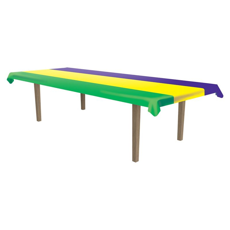Beistle Mardi Gras Table Roll, 40" x 100', (1/Pkg) Multicolored