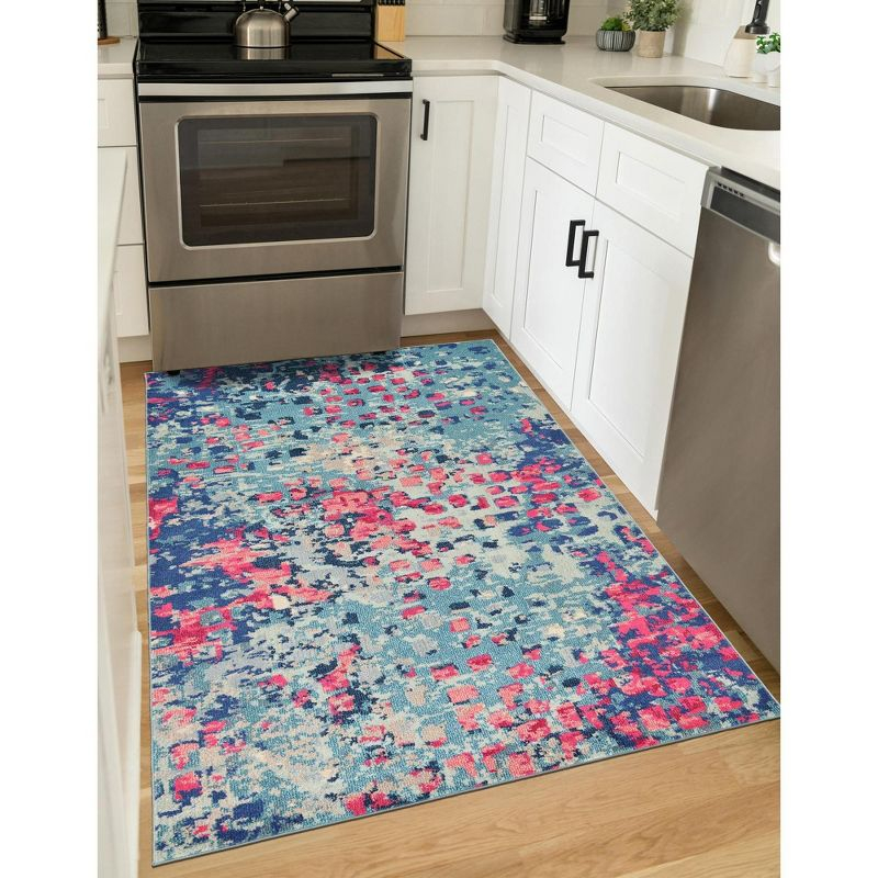 Unique Loom 3' 3 x 5' 3 Jardin Ivy Blue Area Rug