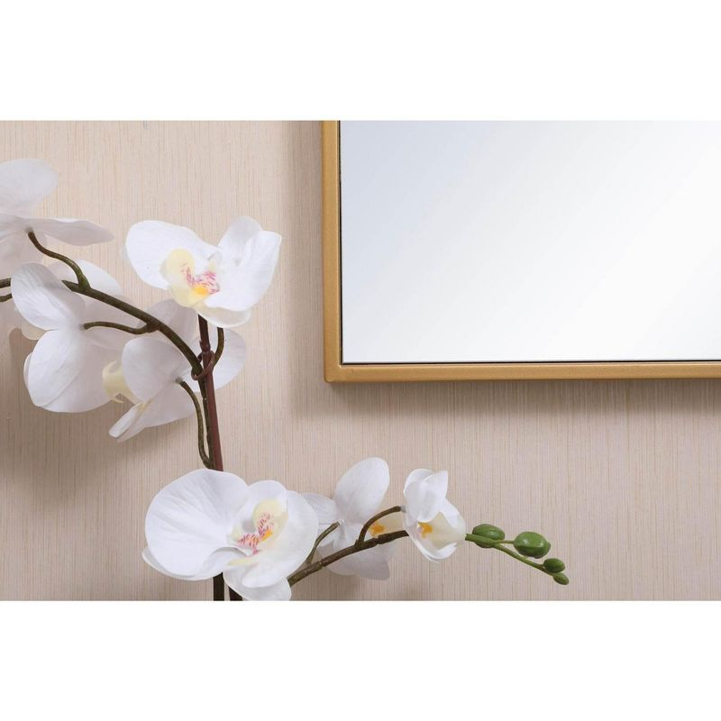 Elegant Lighting Metal frame rectangle mirror 18x28 inch in brass