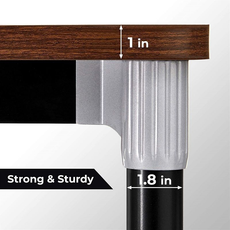 GreenForest Computer Desk Home Office Writing Small Desk, Sturdy Workstation, Walnut, 47in