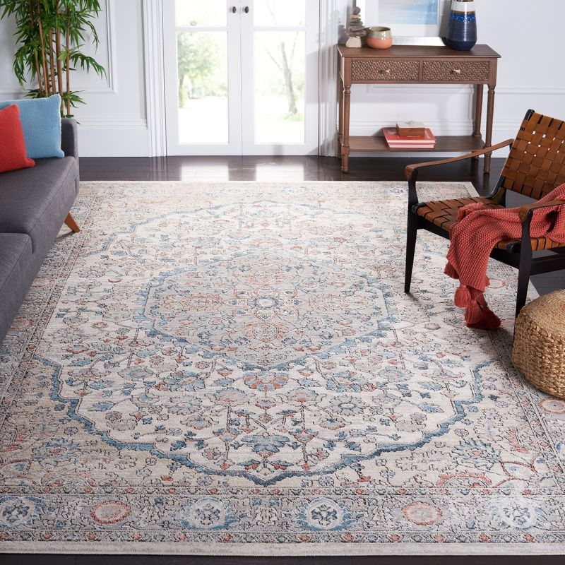Oregon ORE813 Power Loomed Area Rug - Grey/Blue - 6'7"x8'7" - Safavieh.