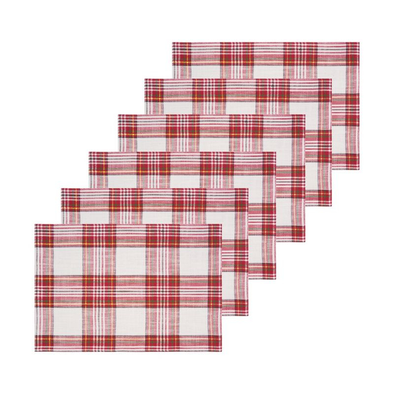 C&F Home Gracelyn Plaid Placemat S/6