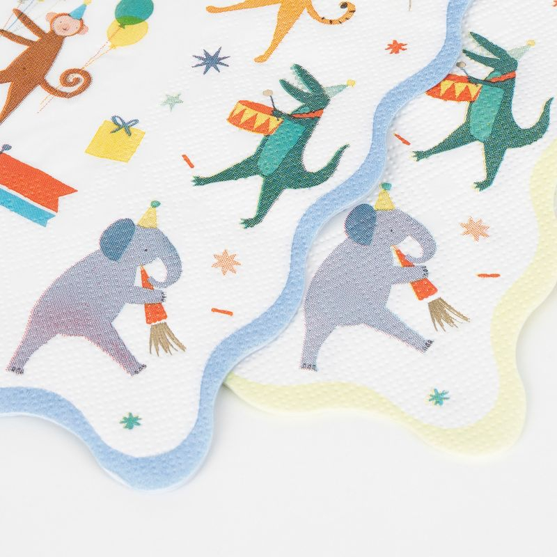 Meri Meri Animal Parade Large Napkins (Pack of 16)