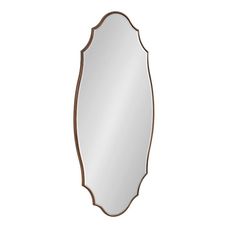 Kate and Laurel Leanna Scalloped Oval Wall Mirror, 20x42, Bronze