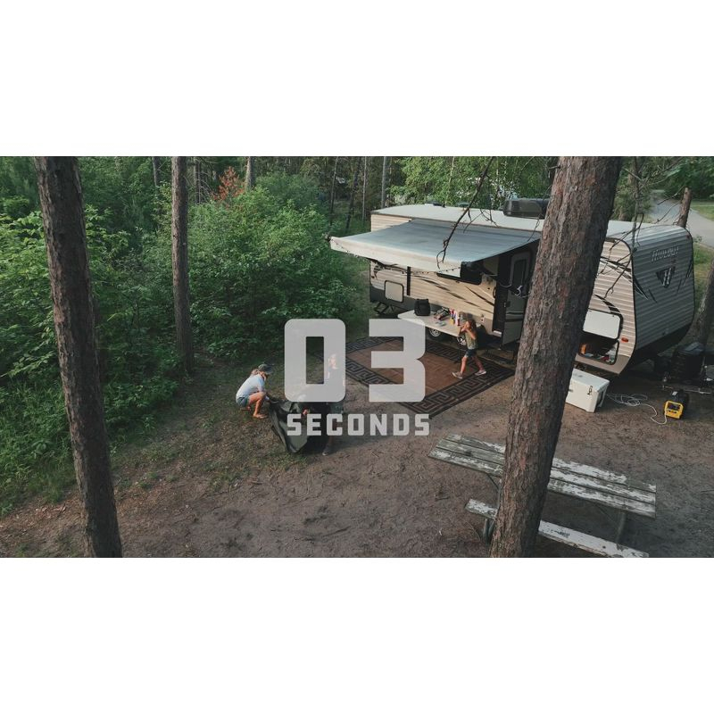 CLAM Quick-Set Apex A-Frame Tent, 8 x 8 Foot Portable Pop Up Tent Outdoor, 3 Person Camping Shelter with 2 Entry Doors & Rain Fly, Blue/Gray