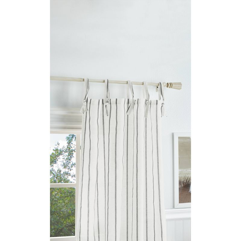84"x37" Martha Stewart 2pk Laguna Striped 84" Curtain Panel Gray