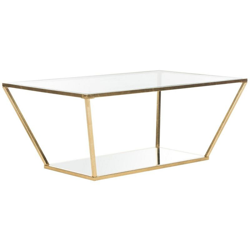 Allene Coffee Table - Gold/Clear - Safavieh