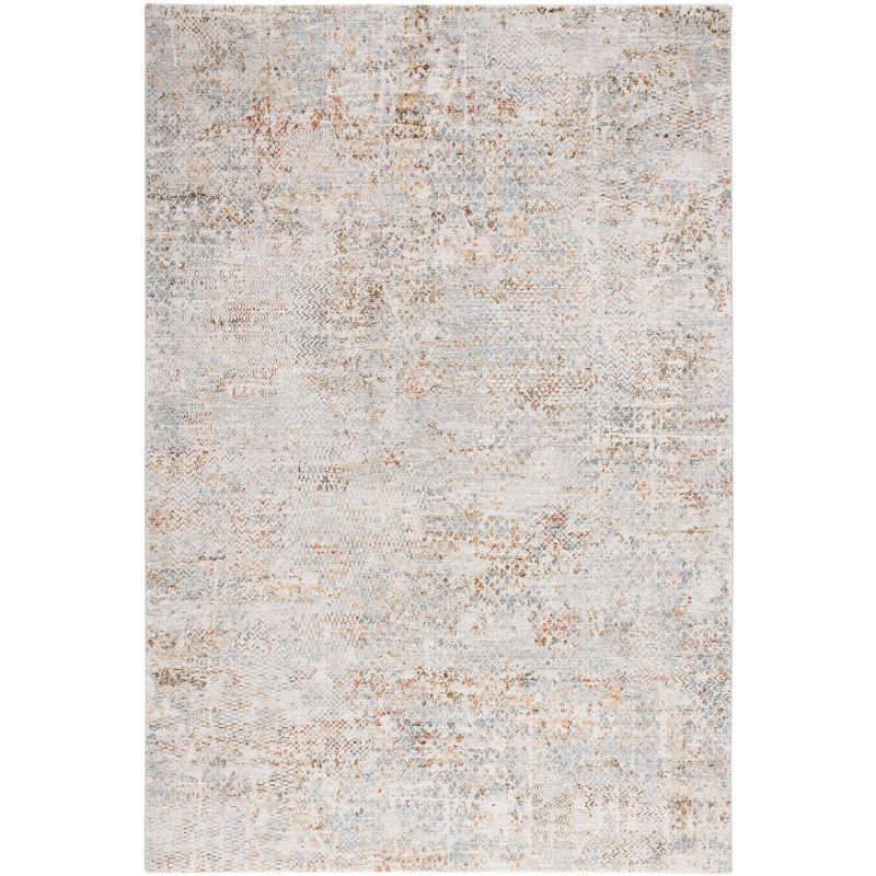 Adrianna ADN206 Machine Made Indoor Area Rug - Blue/Gold - 4'x6' - Safavieh