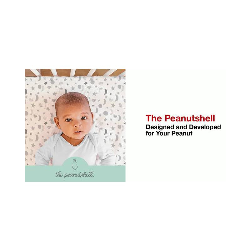The Peanutshell Fitted Crib Sheets - Cactus and Pastel Green - 4pk