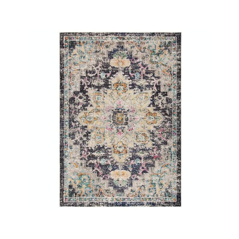 Madison MAD473 Power Loomed Indoor Area Rug - Black/Gold - 4'x6' - Safavieh