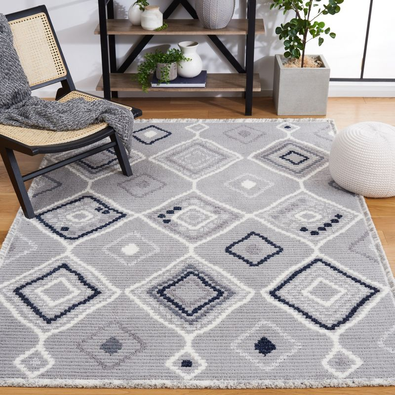 Marrakesh MRK608 Power Loomed Area Rug - Gray/Light Gray - 6'7"x6'7" - Safavieh.