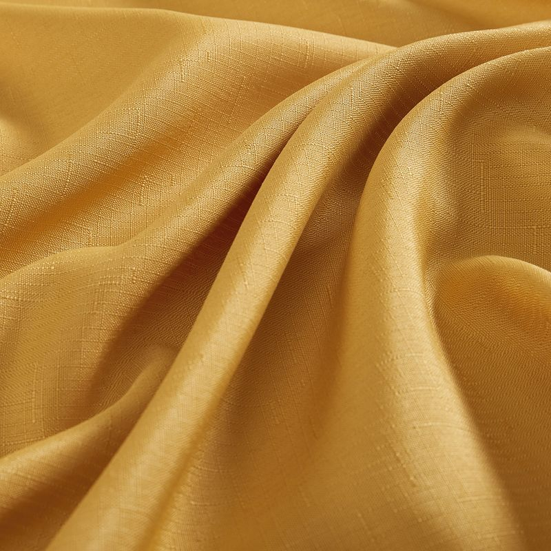 Alison Eyelet Punched Border Fabric Tablecloth - 52" x 52" Square - Golden Yellow - Elrene Home Fashions