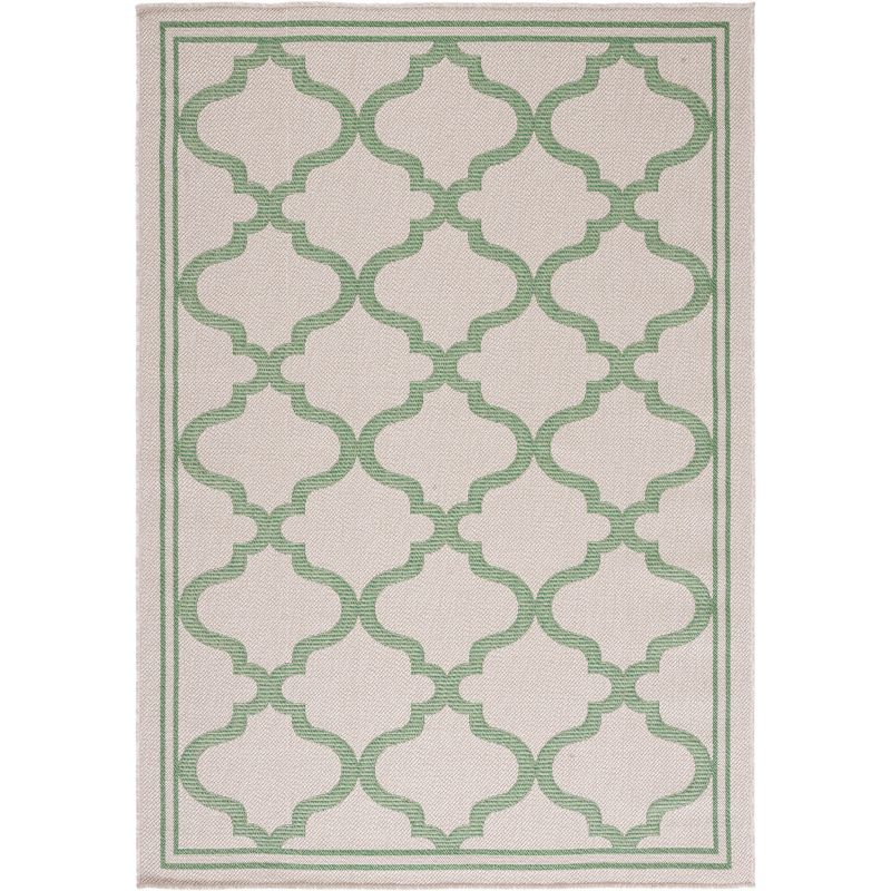 Bermuda BMU810 Power Loomed Indoor/Outdoor Machine Washable Area Rug - Beige/Green - 5'3"x7'6" - Safavieh