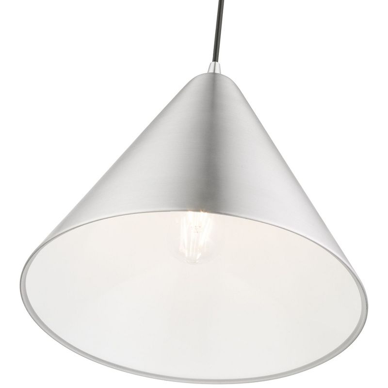 Livex Lighting Dulce 1 - Light Pendant in  Brushed Aluminum/Polished Chrome