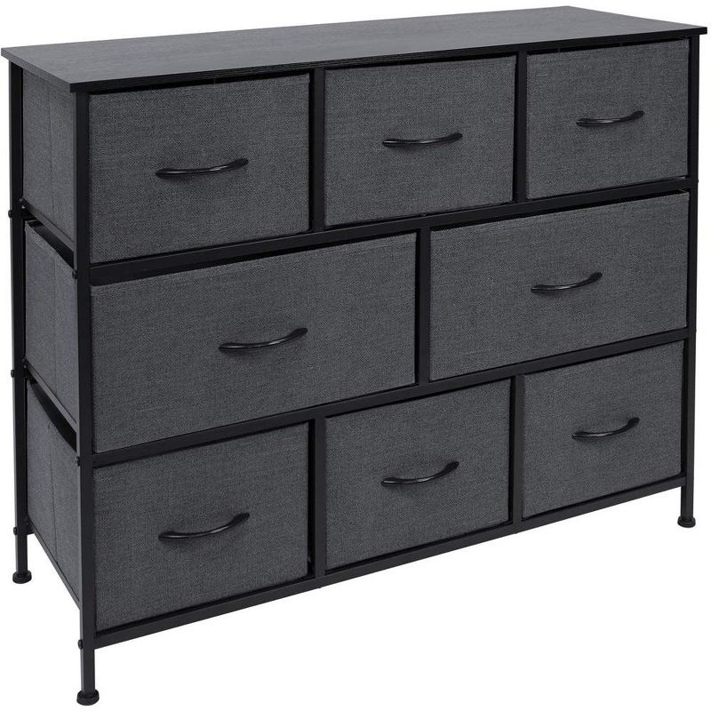 Sorbus 8 Drawers Chest Dresser - Black