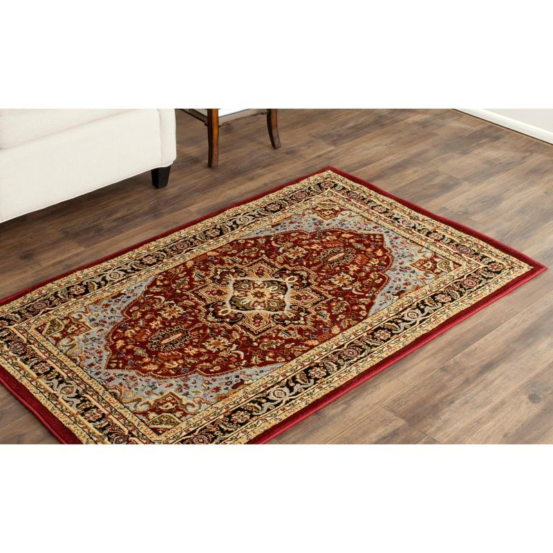 Lyndhurst LNH330 Power Loomed Area Rug - Red/Black - 3'3"x5'3" - Safavieh.
