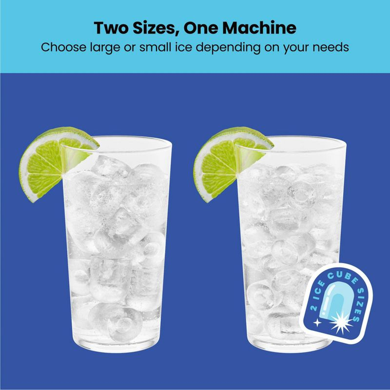 Iceman Dual-Size Countertop Bullet Ice Machine w/ 1.3lb Capacity - Stainless Steel