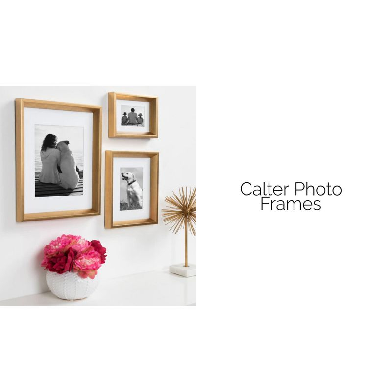 Kate & Laurel All Things Decor 14" x 18" Calder Wall Frame Gold : Modern Style, Dual Orientation, Plastic Construction