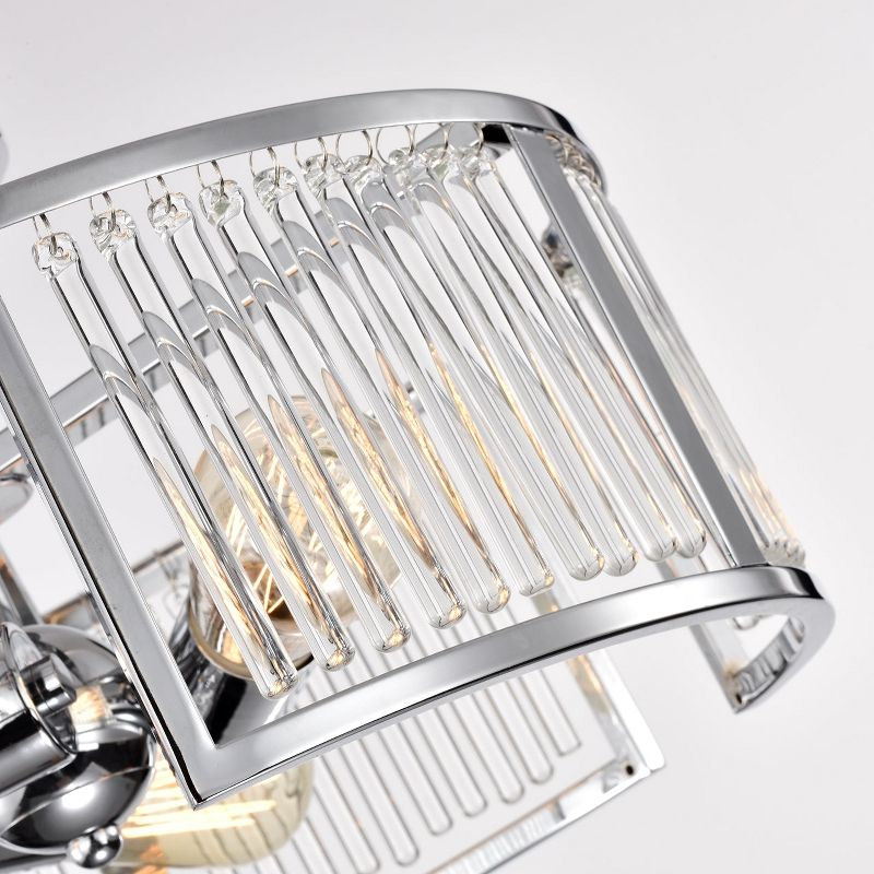 Chloe Lighting Frey Transitional 3 Light Chrome Semi-Flush Ceiling Fixture 16"Wide