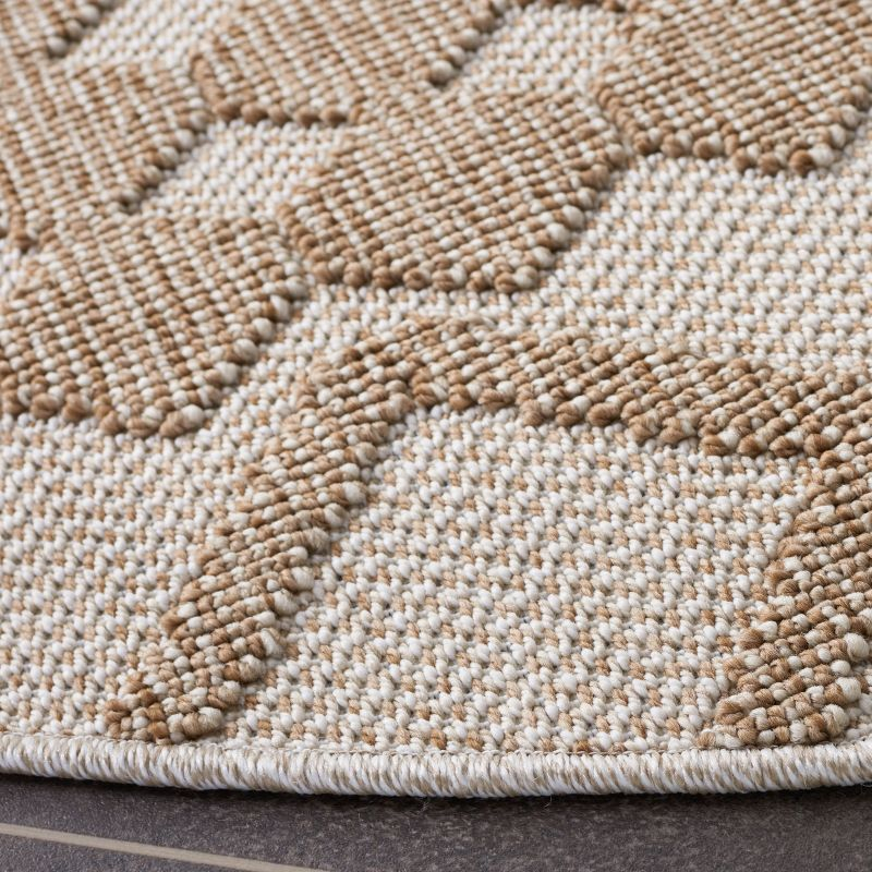 Global GLB206 Power Loomed Indoor/Outdoor Area Rug - Beige/Brown - 9'x12' - Safavieh