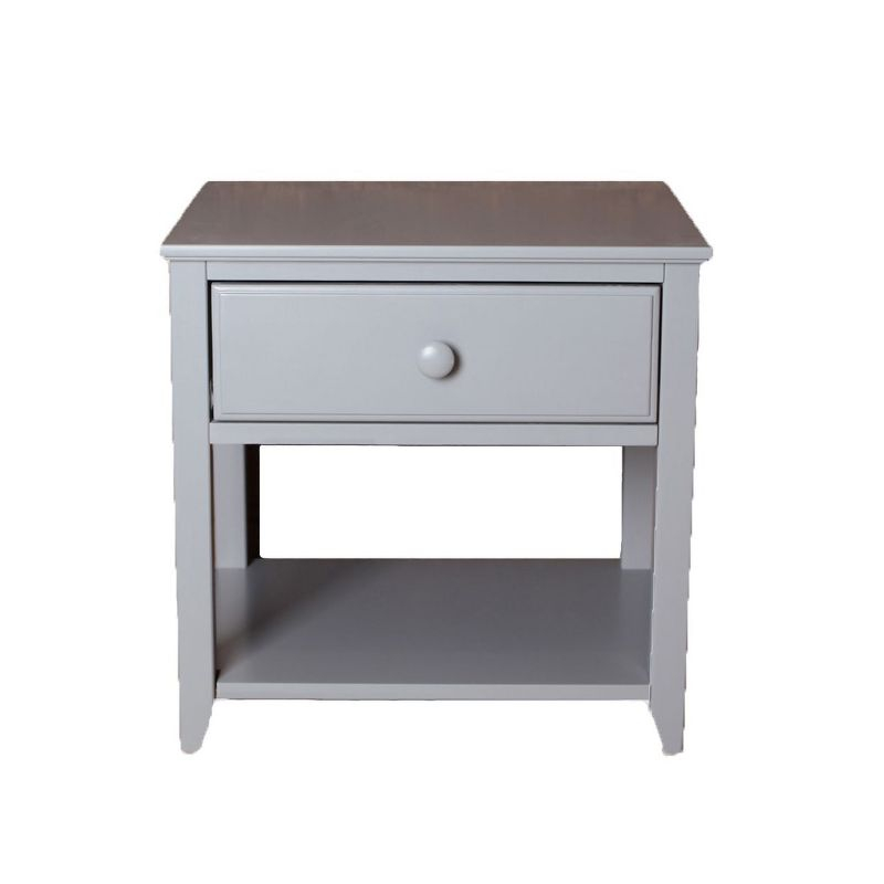 Max & Lily Nightstand with Storage Drawer, Small Solid Wood Bedside, Side Tables for Bedroom