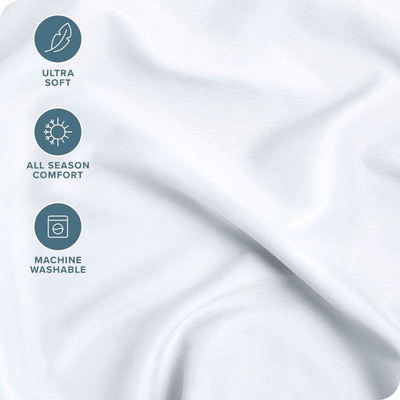 Queen White 4 Piece Hydro-Brushed Dual Pocket Microfiber Sheet Set by Bare Home