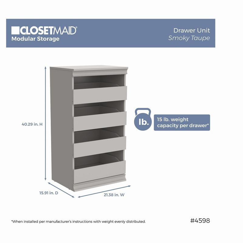 ClosetMaid Modular Storage 4-Drawer Unit - ClosetMaid