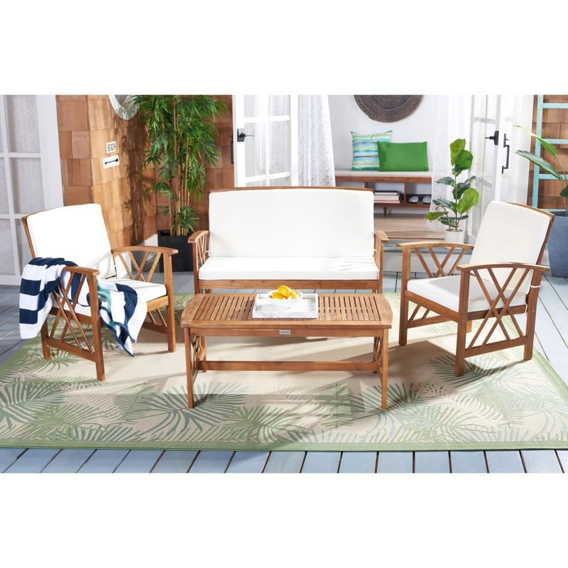 Fontana 4 Piece Set - Indoor/Outdoor - PAT7008 - Natural/Beige - Safavieh