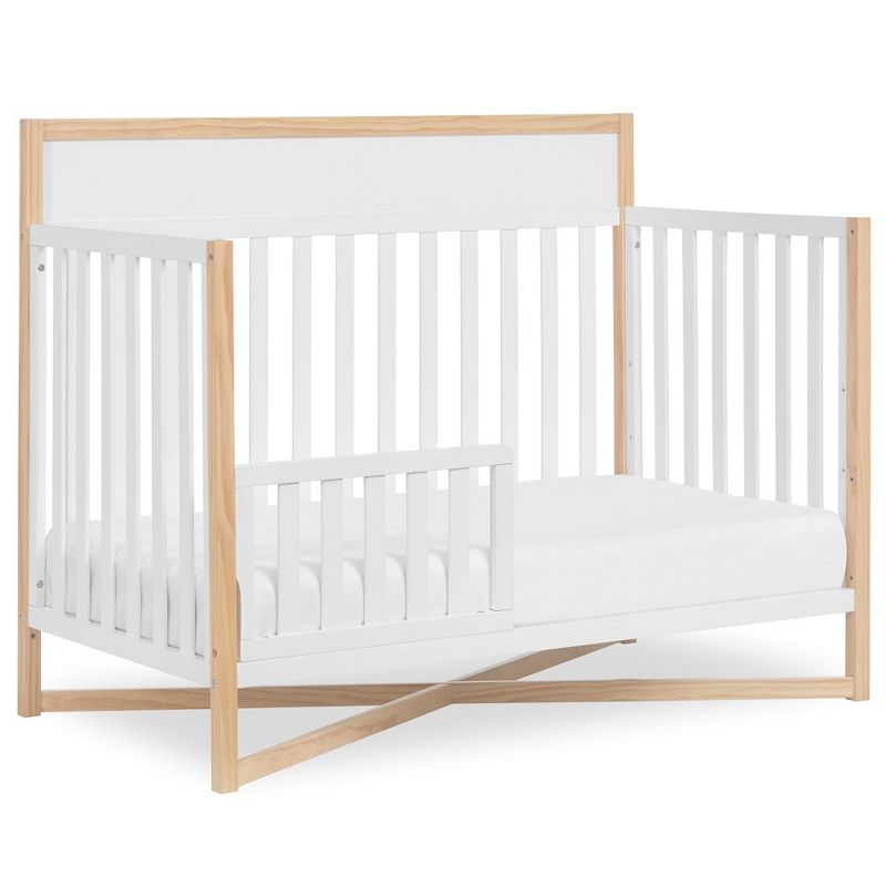 Dream On Me Owen 5-in-1 Convertible Crib, Vintage White Oak