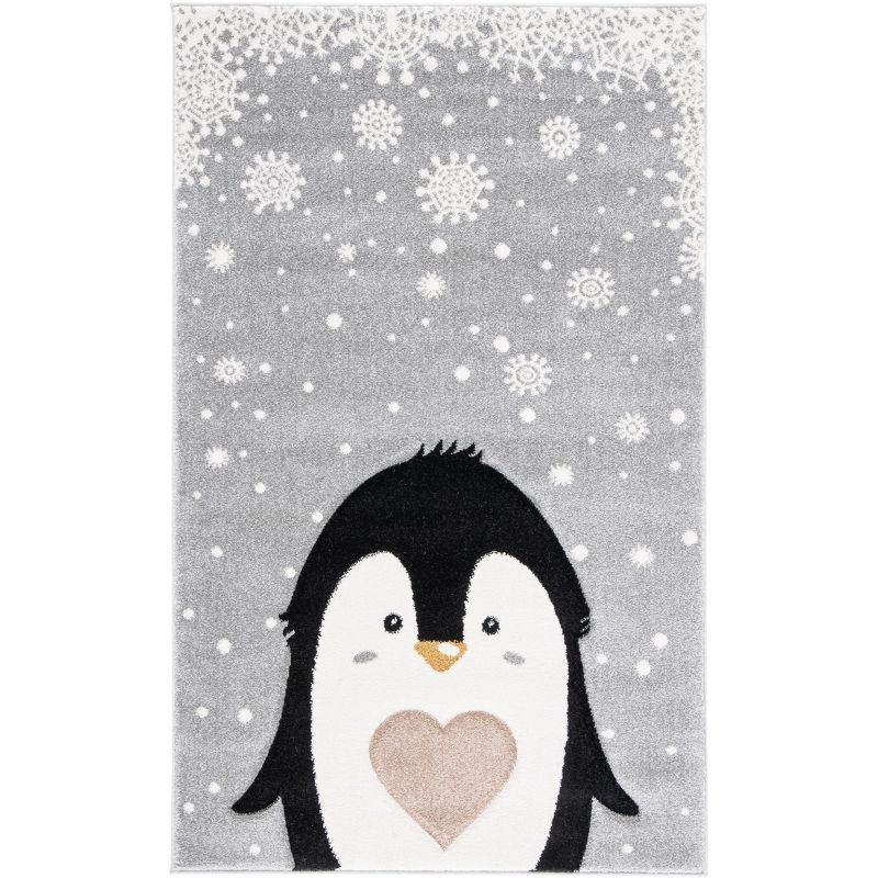 Carousel Kids CRK132 Power Loomed Accent Rug - Light Grey/Black - 2'x3' - Safavieh.