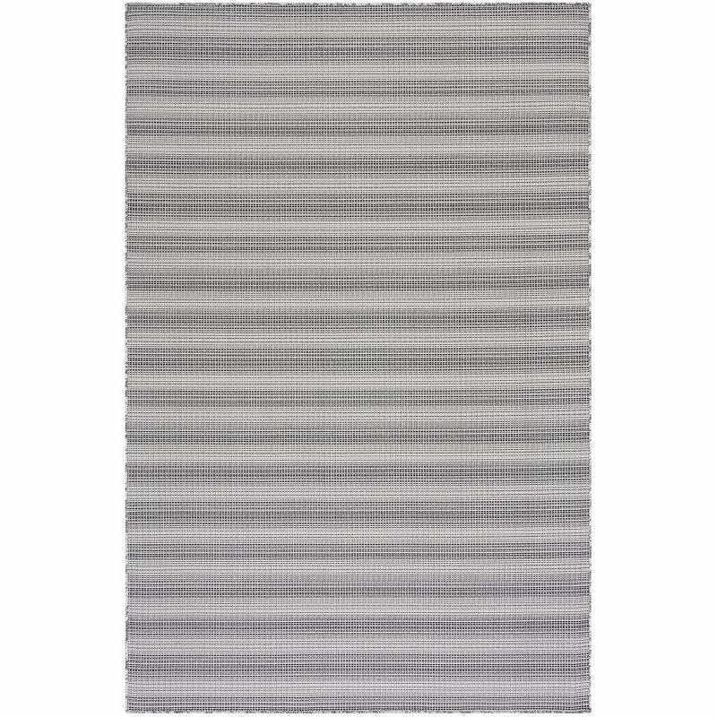Hampton HTN231 Power Loomed Indoor/Outdoor Area Rug - Black/Gray - 6'5"x9'6" - Safavieh.