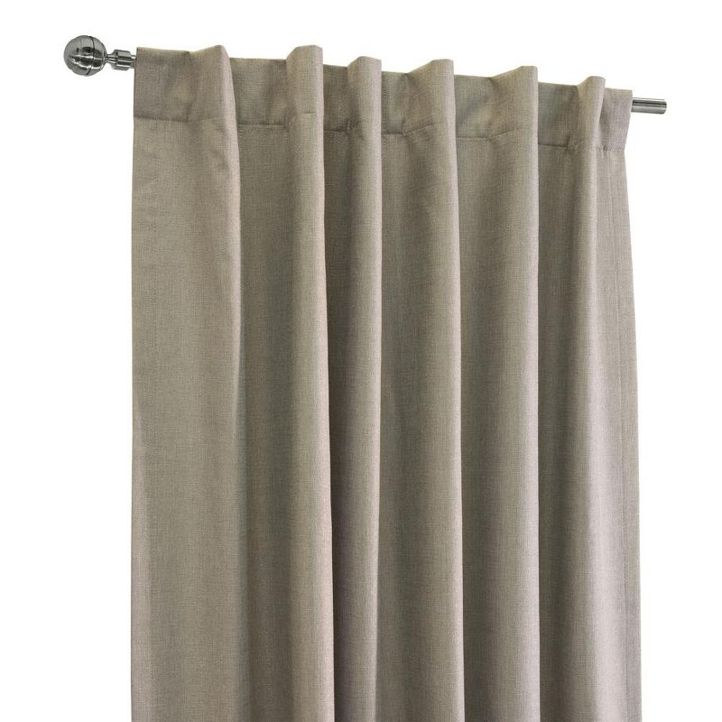 Thermaplus Baxter Total Blackout Back Tab Curtain - 52"x95", Oatmeal
