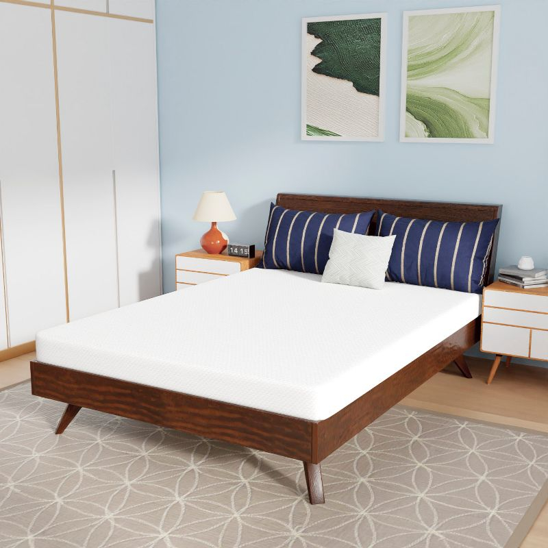 FDW 5 inch Full Bamboo Charcoal Memory Foam Mattress Breathable Bed Mattress for Cooler Sleep Supportive & Pressure Relief,White Full