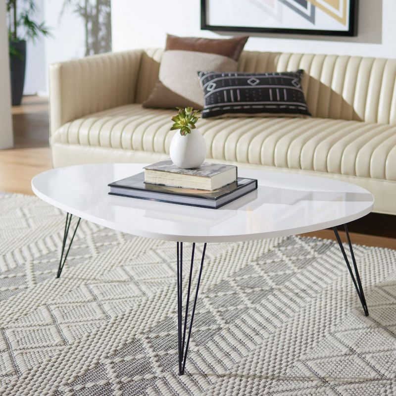 Wynton Coffee Table - White/Black - Safavieh