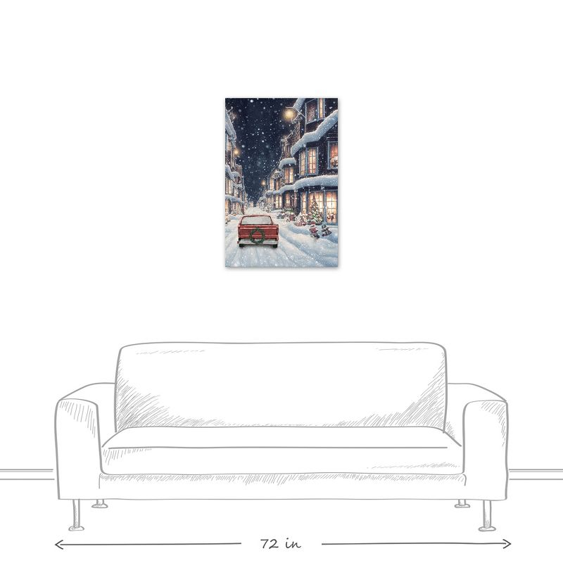 Creative Products Snowy Christmas Village 20 x 30 Canvas Wall Art