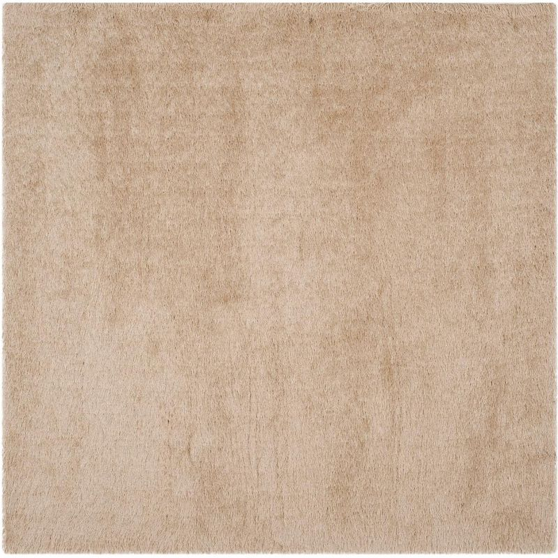 Venice Shag SG256 Hand Tufted Indoor Area Rug - Champagne - 6'x6' - Safavieh