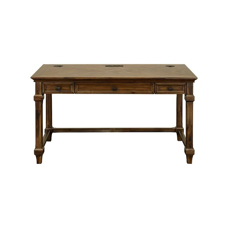 Porter Traditional Wood Writing Desk Brown - Martin Furniture: Elegant Home Office, 54" Width, All-Purpose Drawer